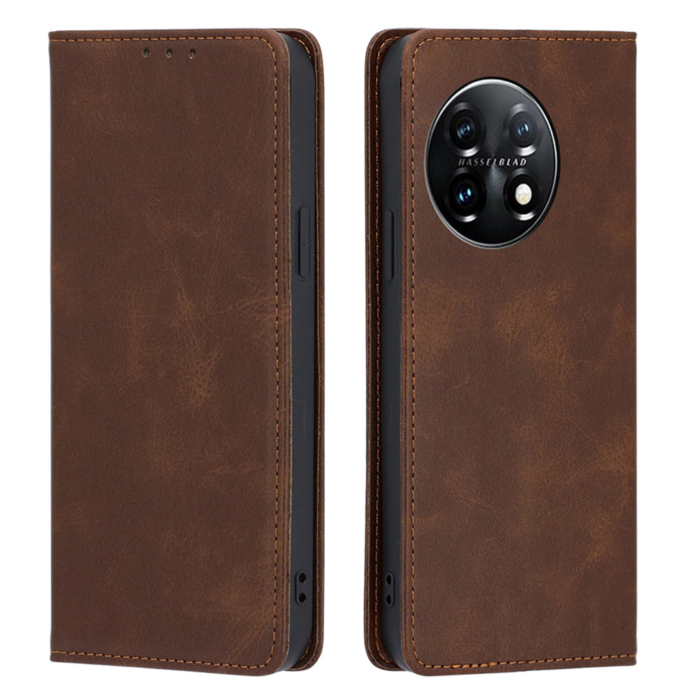 For OnePlus 11 5G Calf Texture Protective Phone Case Wallet Stand PU Leather Anti-drop Cell Phone Cover For OnePlus 11 5G Calf Texture Protective Phone Case Wallet Stand PU Leather Anti-drop Cell Phone Cover